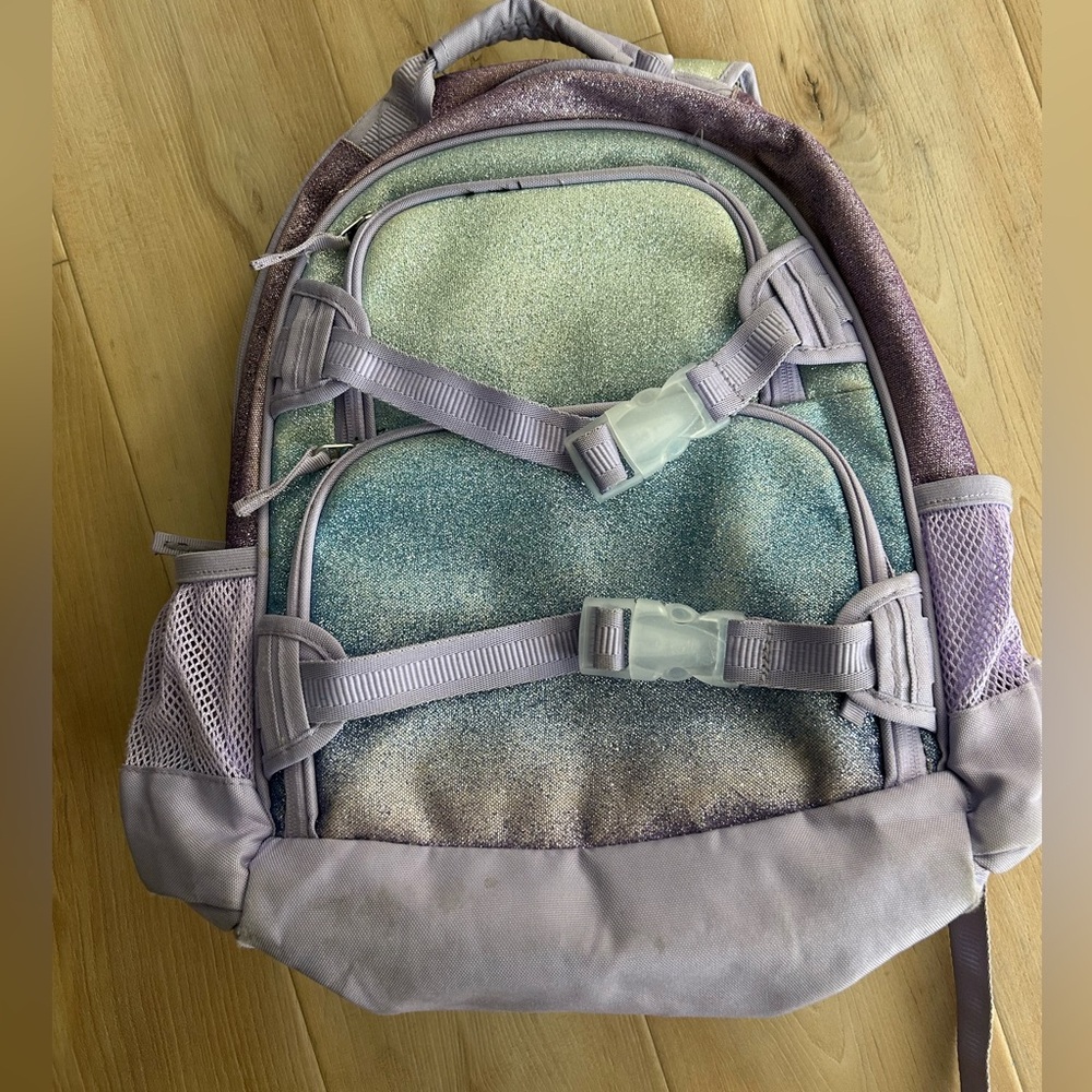 Pottery Barn backpack Mackenzie Lavender/Aqua Ombre Sparkle Glitter Backpack